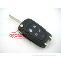 Flip key shell HU100 key blade 4 button panic car key shell for Opel
